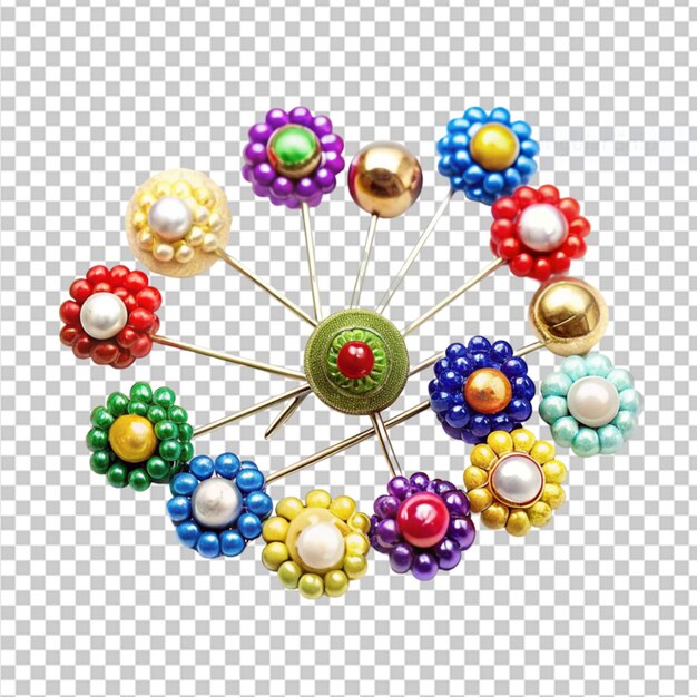 PSD pin set on transparent background