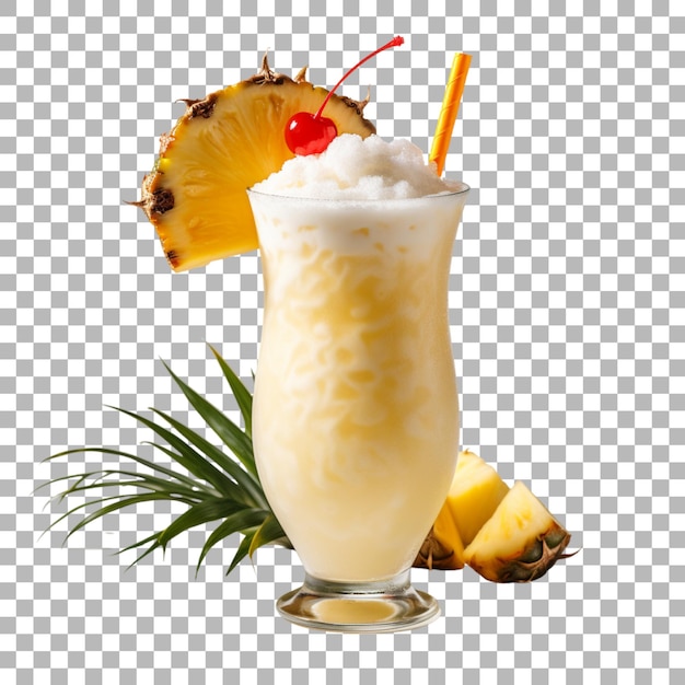 PSD pina colada op een doorzichtige achtergrond