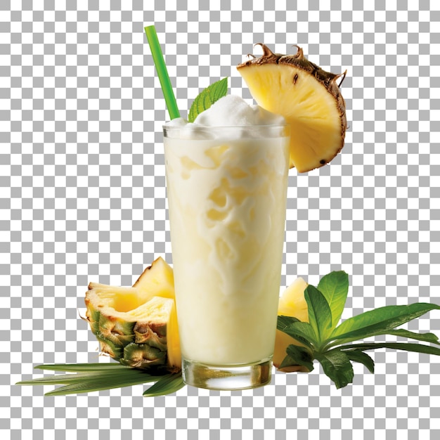 Pina colada su uno sfondo trasparente