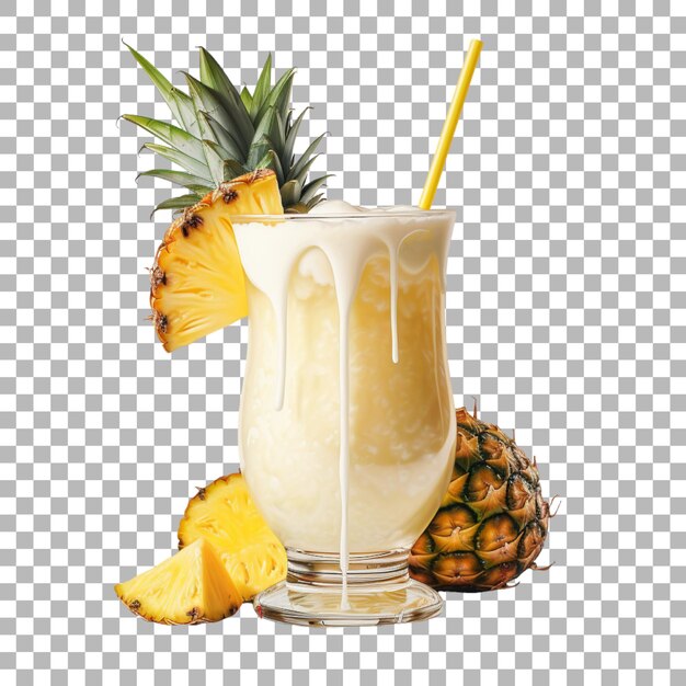 Pina colada su uno sfondo trasparente