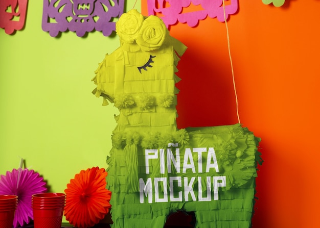 PSD pinata for dia de muertos mockup