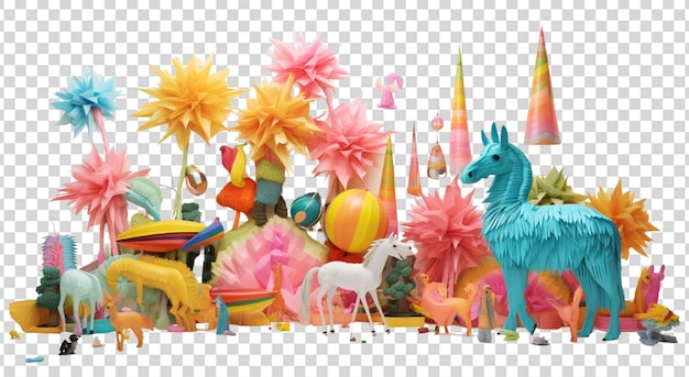 PSD pinata paradise png transparent