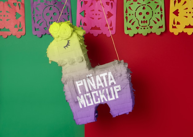 PSD pinata voor dia de muertos mockup