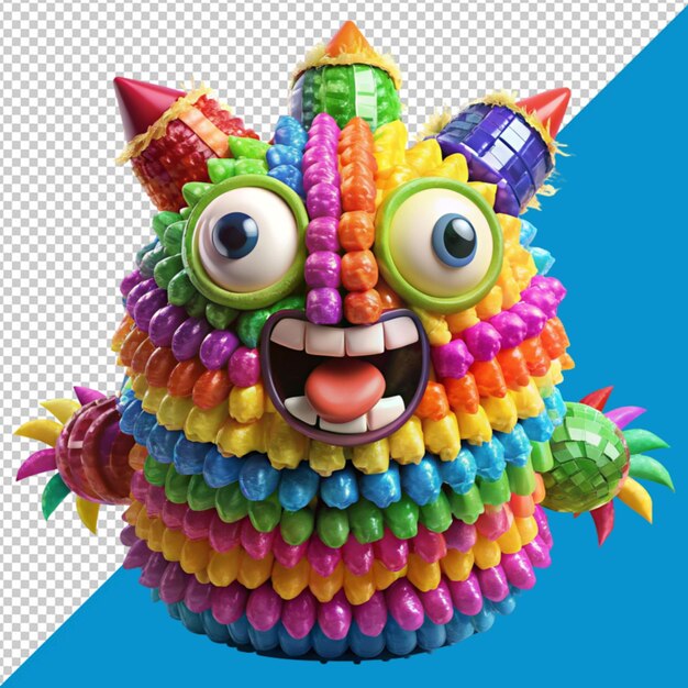 Pinata Wypełniona Cukierkami Na Przezroczystym Tle