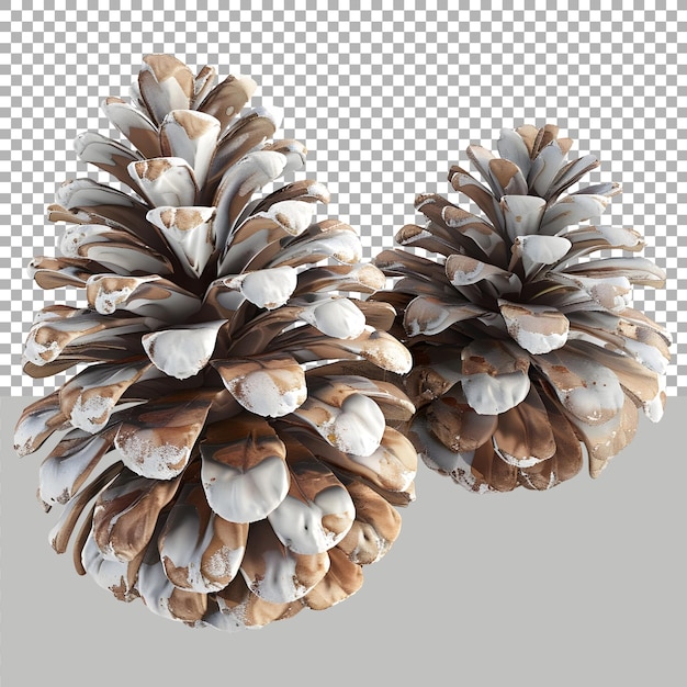 PSD pine cones on transparent background ai generated