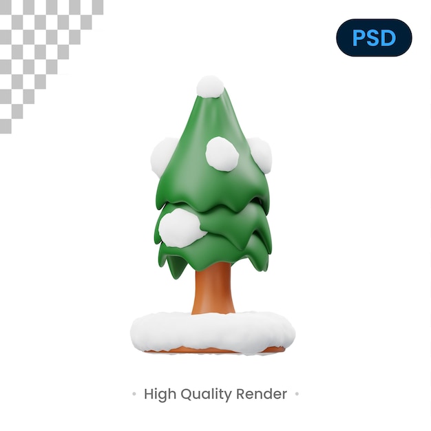 松の木の 3 D アイコン Premium Psd