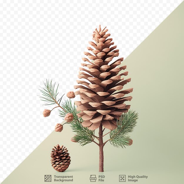 PSD pine tree and its cone