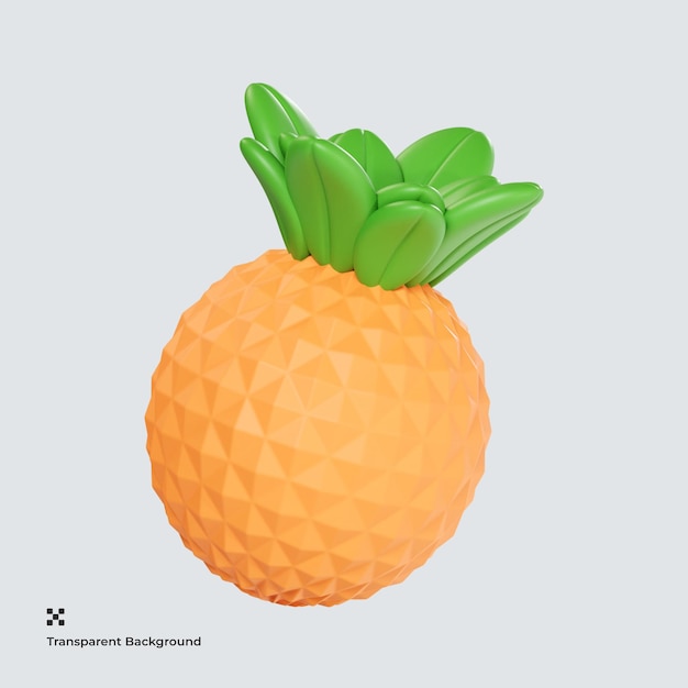 PSD pineaple 3d icon