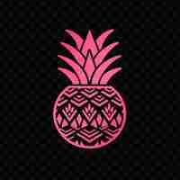 PSD pineapple on a black background