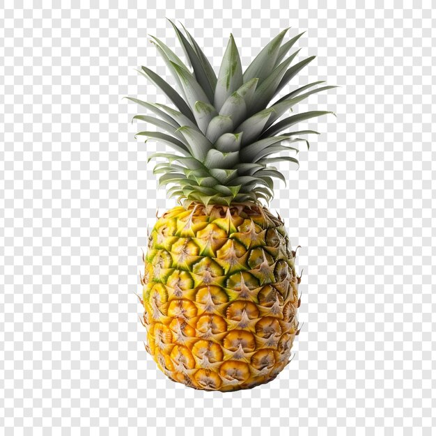 PSD pineapple fruit isolated on transparent background