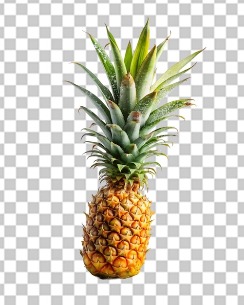 PSD pineapple fruit isolated on transparent background