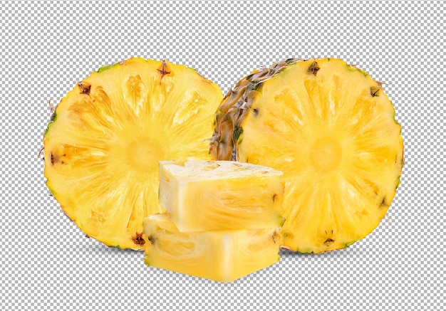 PSD pineapple isolated on alpha layer