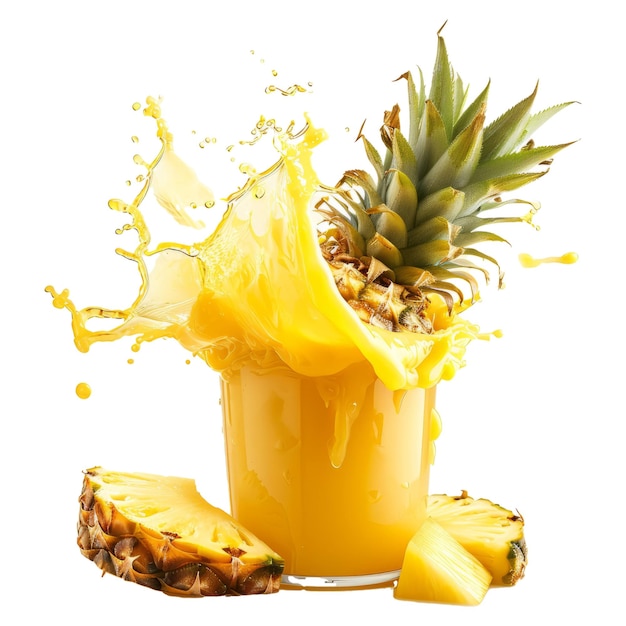 PSD pineapple juice splash