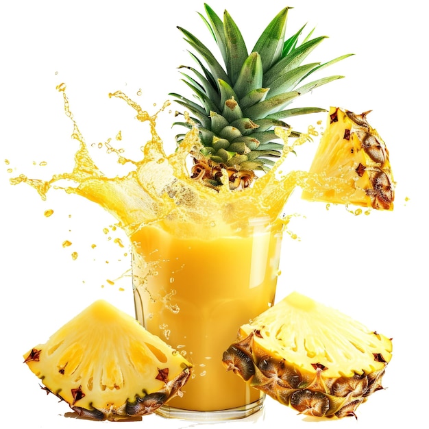 PSD pineapple juice splashing