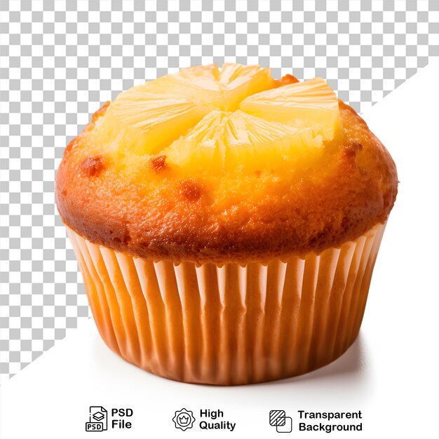 PSD muffin di ananas isolato su uno sfondo trasparente include file png