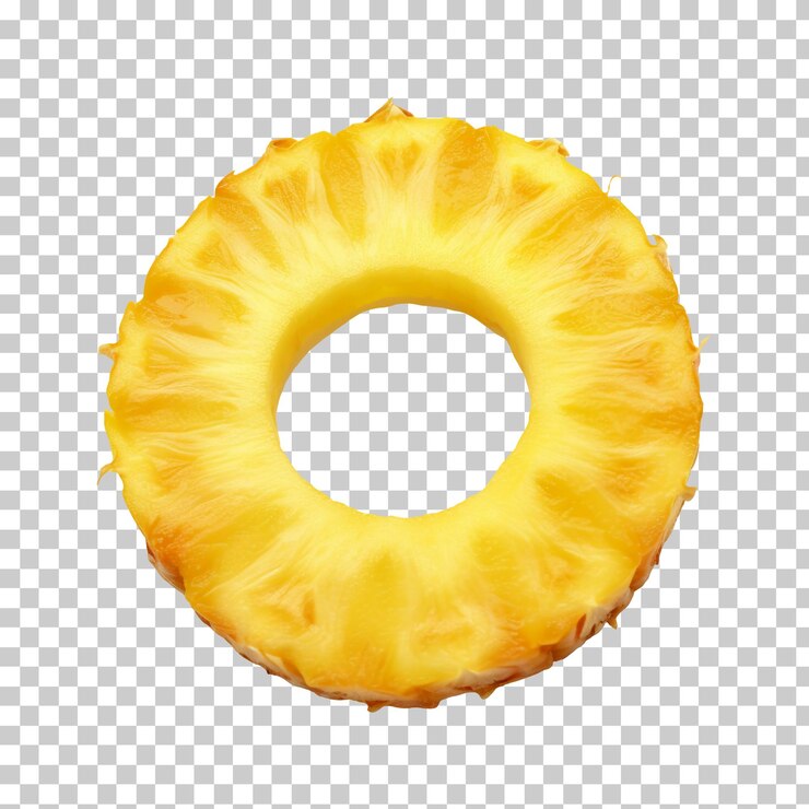 PSD pineapple slice isolated on transparent background png psd