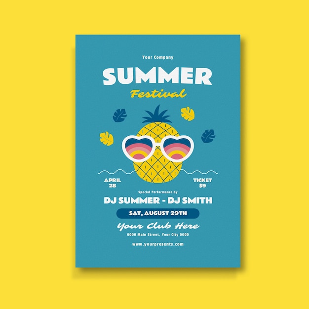 Pineapple summer festival flyer