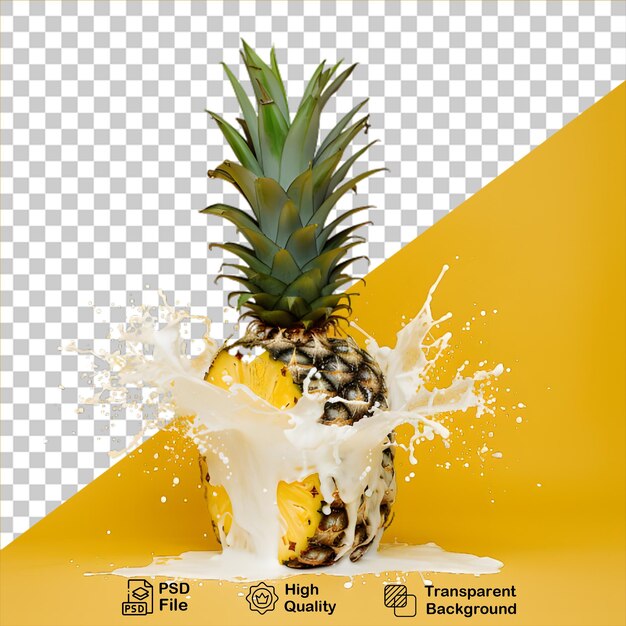 PSD frutta tropicale ananas isolata su uno sfondo trasparente include file png