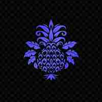 PSD a pineapple with a blue star on the background