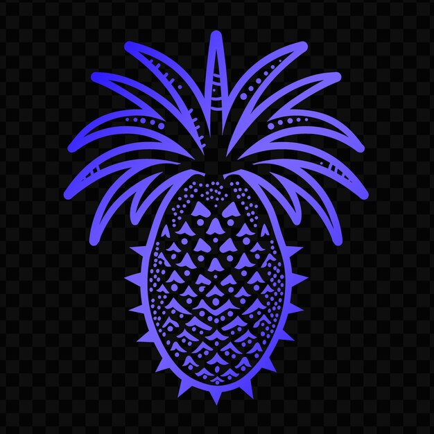 PSD a pineapple with a blue star on it