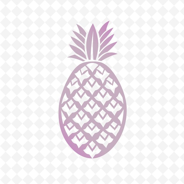 PSD a pineapple with hearts on it