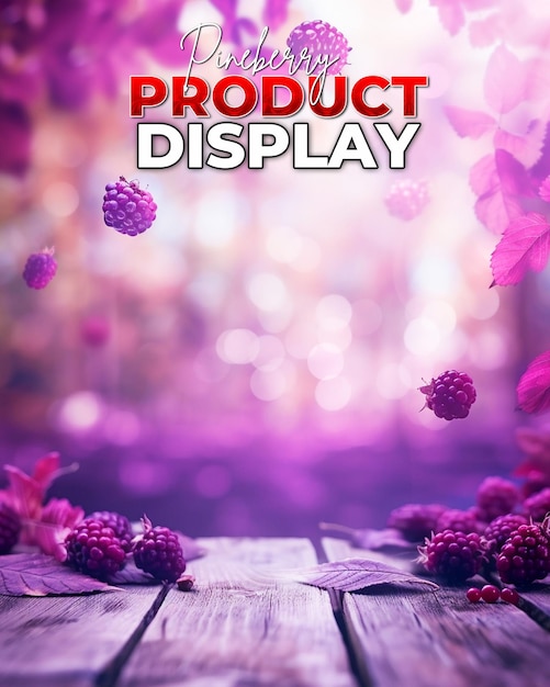 PSD pineberry product display background