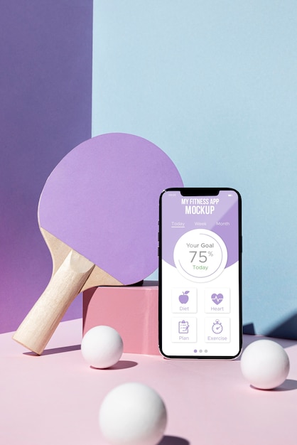 PSD ping pong equipment and smartphone