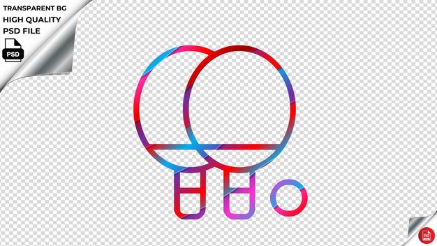 PSD ping pong r44 vector icon red blue purple ribbon psd transparent