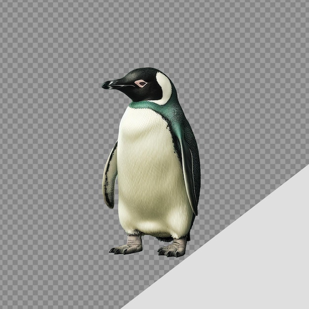 PSD pingwin png izolowany na przezroczystym tle