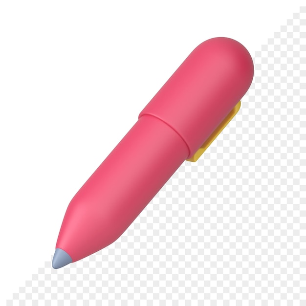 ピンクの3Dペン書き込みと描画のためのスタイリッシュなボリュームステーショナリー