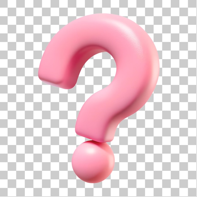 Pink 3D Question Mark