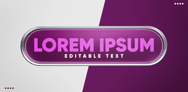 pink 3d render text box with editable text for composition