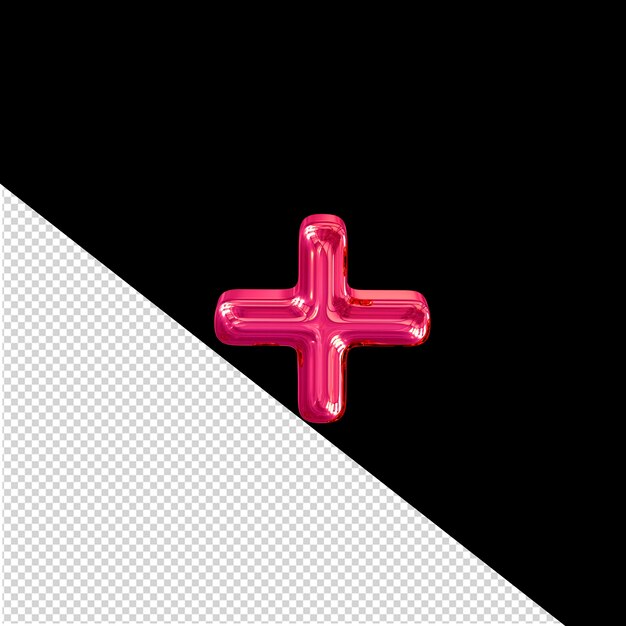 ピンクの 3 d シンボル