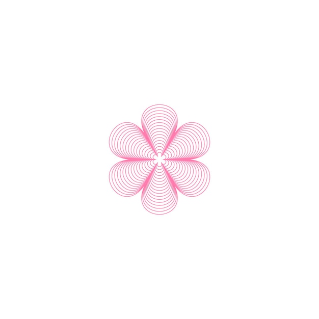 핑크색 추상선 요소