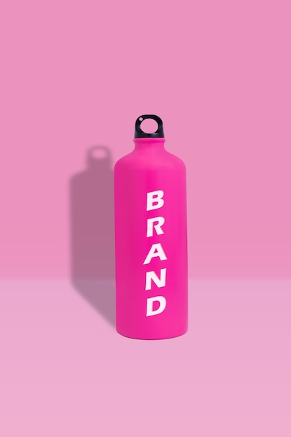 Pink aluminum bottle