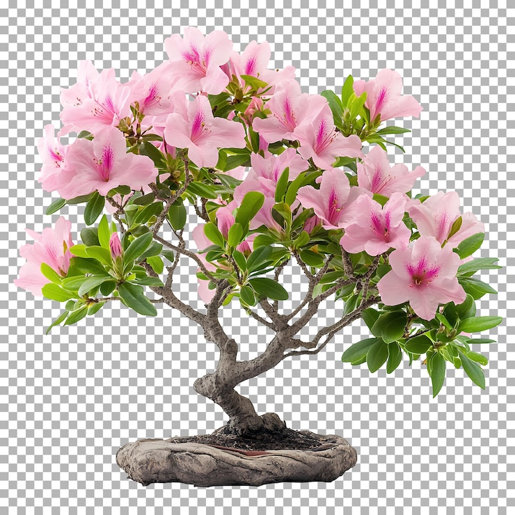 PSD pink azalea bonsai