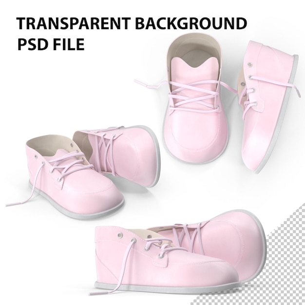 PSD pink baby shoes png