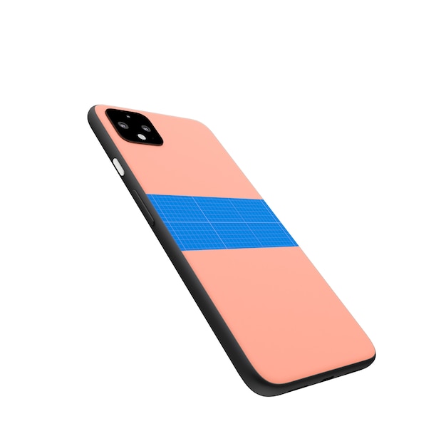 Pink back mobile mockup