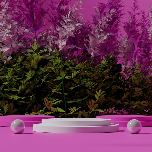 A pink background with a purple background and white balls on it.