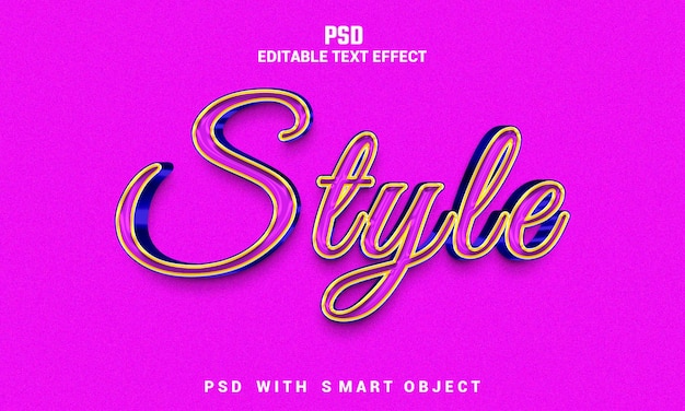 PSD a pink background with the title stylish text effect.