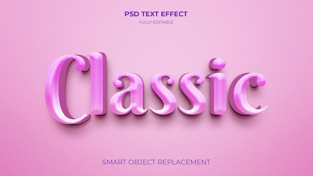 A pink background with the word classic on it