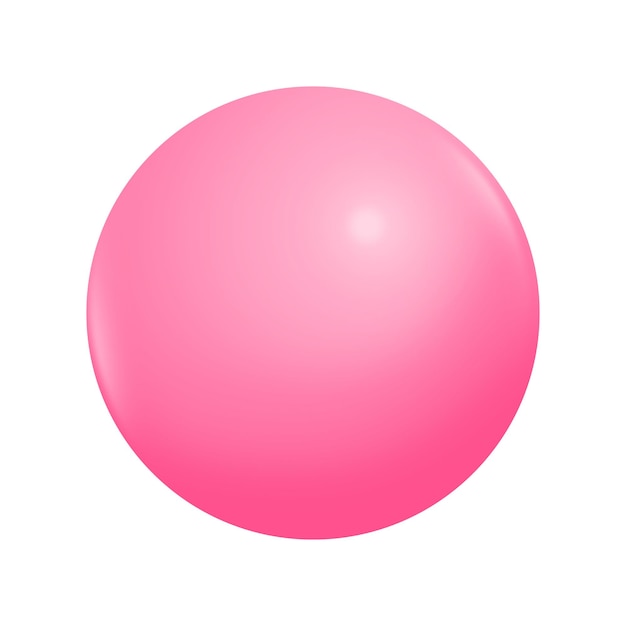 a pink ball with a pink circle on it