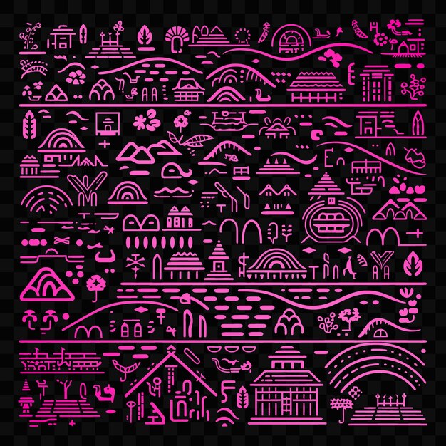 A pink and black background with a design that saysthe wordon it