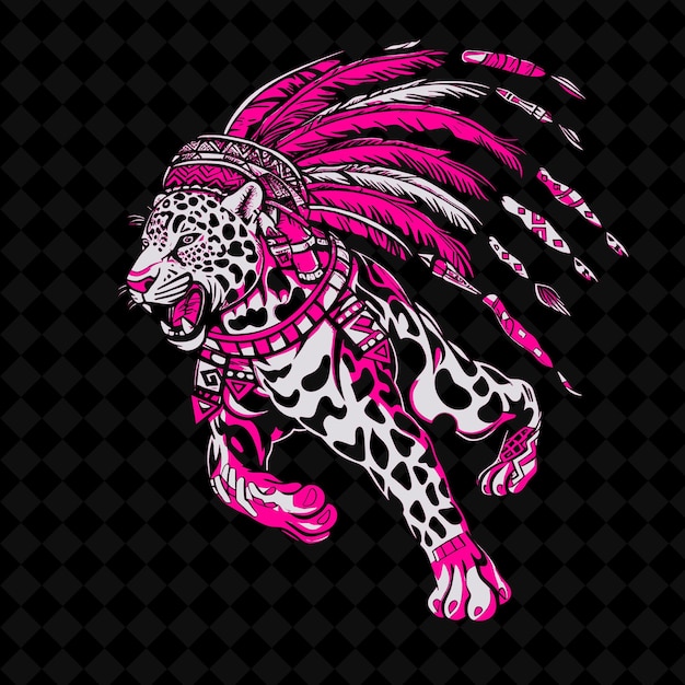 PSD a pink and black zebra with a pink mane and tail