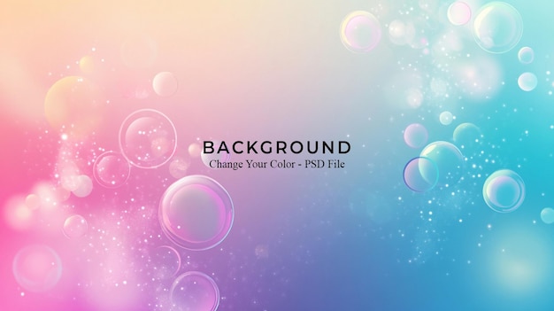 pink blue and teal gradient background with bubbles pastel color background