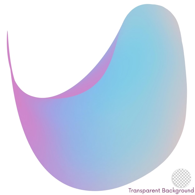 PSD pink blue hologram liquid fluid abstract element