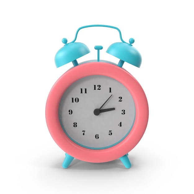 Pink and Blue Retro Alarm Clock
