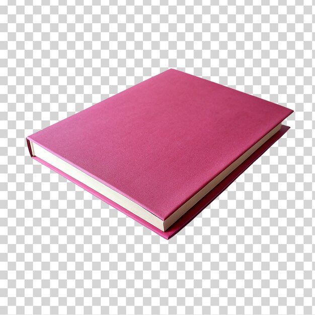 PSD a pink book on transparent background