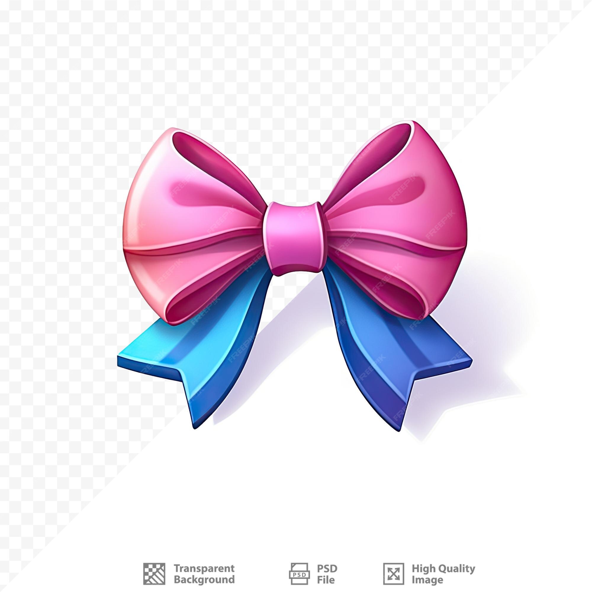 Fairy Ribbon Bow in Pink and Blue