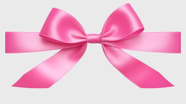 PSD pink bow without background with transparent layer inside